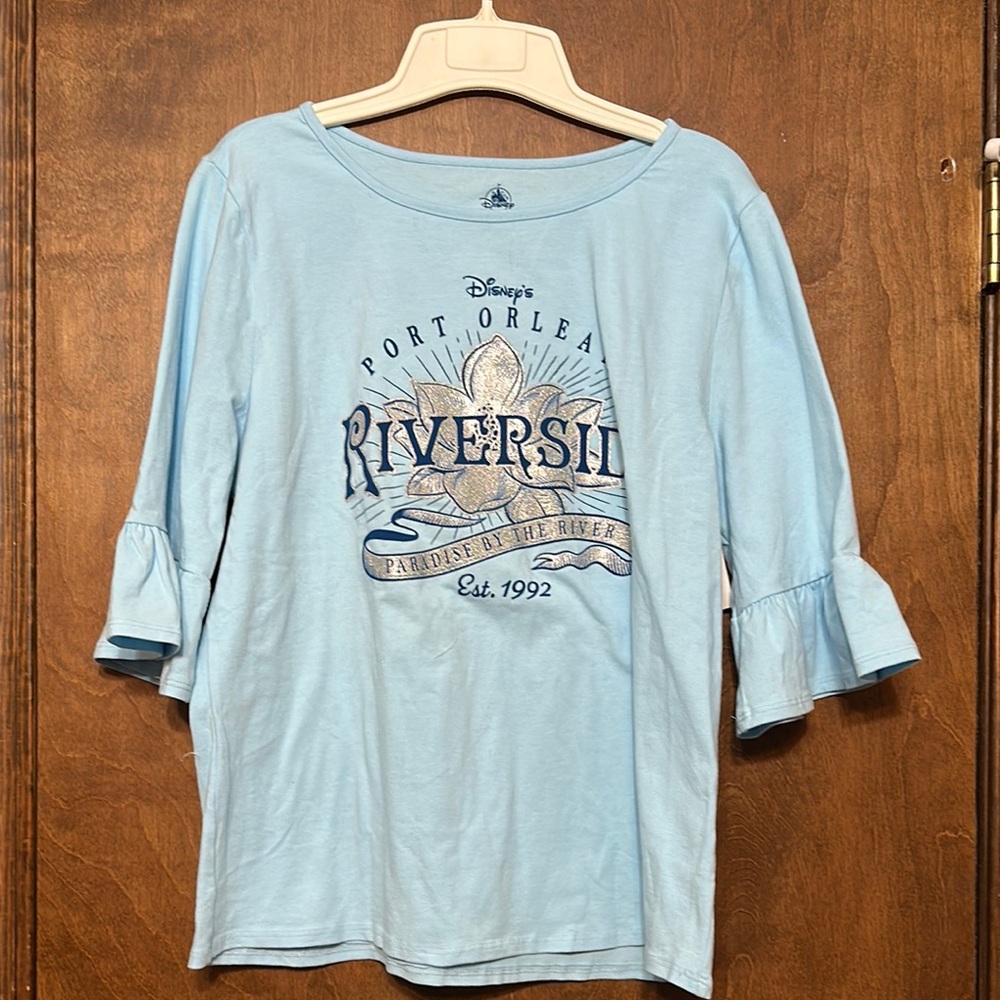 Disney Blue 3/4 Sleeve Boxy Tee